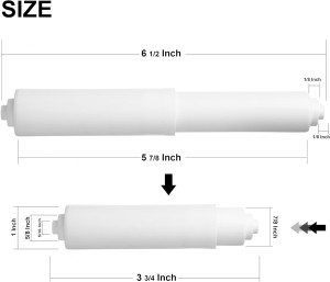 2 Pack - White Toilet Paper Holder Spring Loaded R...