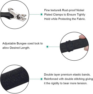 Adjustable Bed Sheet Straps Clips, Elastic Mattres...