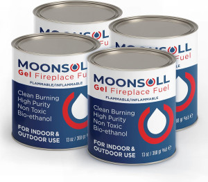 Gel Fuel Cans for Fire Bowl and Fireplace (4 x 13o...