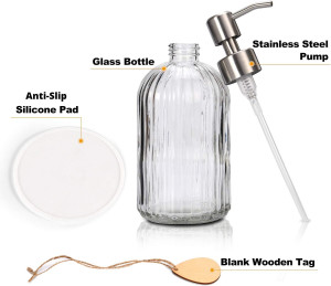 2023 Version - Large Soap Dispenser with Silicone...