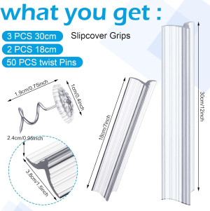 Moxweyeni Slipcover 55 Pieces (Clear) for Couch, S...