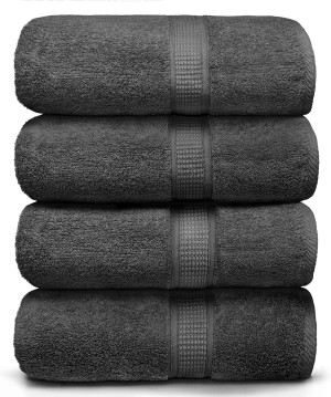 Ariv Towels 4-Piece Large Premium Cotton Bamboo Ba...