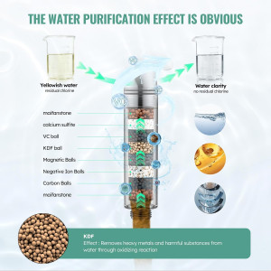 Filtered Shower Head with Handheld, High Pressure...