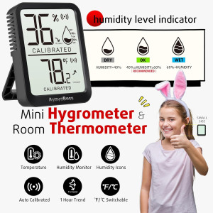 Room Thermometer Indoor, Thermometer Hygrometer fo...