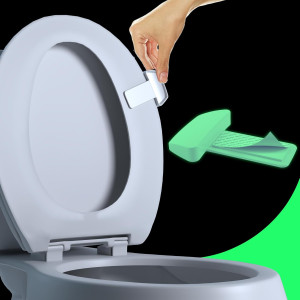 Toilet Seat Handle & Lid Lifter - 2 Pack. Lift Mor...