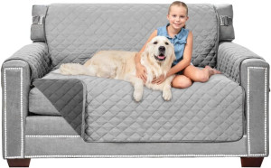 Sofa Shield Patented Loveseat Slip Cover, Large Cu...