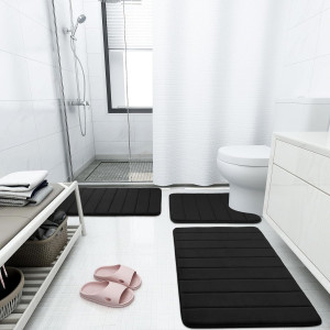 Buganda Memory Foam Bath Mat Rug, 24" x 16", Ultra...