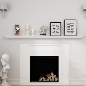 WELLAND 72-Inch Fireplace Mantel Shelf Wall Mounte...
