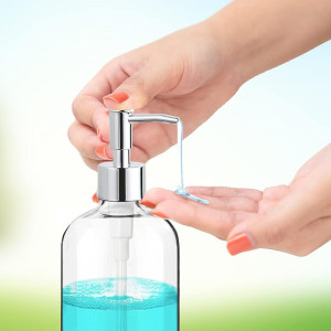 Clear Soap Dispenser with Rust Proof Pump, Waterpr...