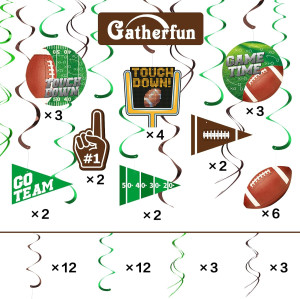 30 Pieces Football Party Decorations Football Hang...