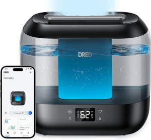 Dreo Smart Humidifiers for Bedroom, Top Fill 4L Co...