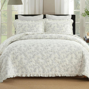 MarCielo 3-Piece 100% Cotton Oversized Bedspread L...