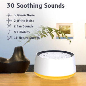 Brown Noise Sound Machine with 30 Soothing Sounds...