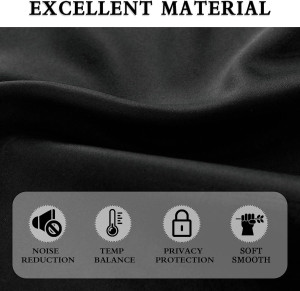 DONREN 24 Inch Length Tier Curtains- 2 Panels Blac...