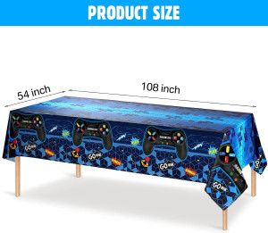 Tatuo 3 Pcs Video Game Table Cover, Game Theme Bir...