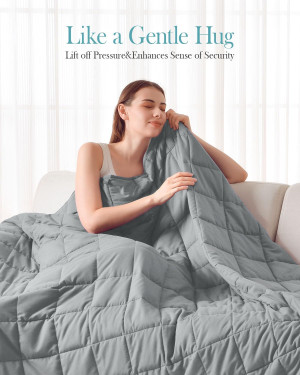 Topblan Weighted Blanket for Adults 12lbs, Breatha...