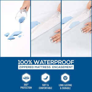 Utopia Bedding Zippered Mattress Encasement Queen,...