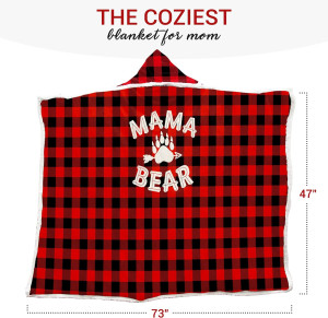 Buffalo Plaid Wearable Blanket Hoodie - Birthday a...