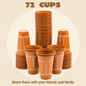 JOYIN 72 Pcs 16oz Football Plastic Cups, Disposabl...