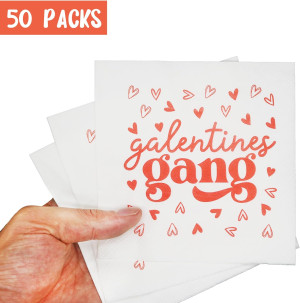 Galentines Gang Napkins, Happy Galentines Day Napk...