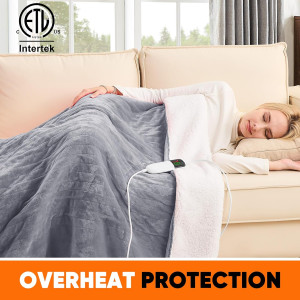 greenoak Heated Blanket Electric Throw 50"X60", He...