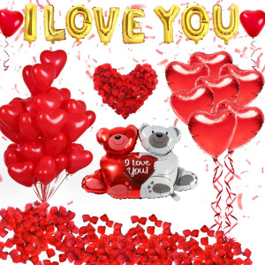 Golray 40 Pack I Love You Balloons and Heart Ballo...