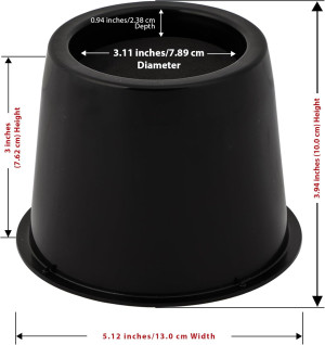 Utopia Bedding Bed Risers 3 Inch - 8 Pack - Round...