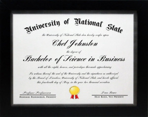 8.5x11 Black Gallery Certificate and Document Fram...