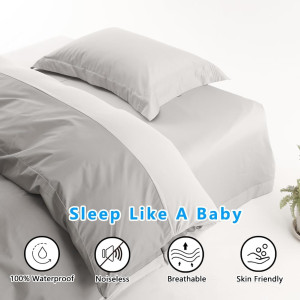 Single Side Waterproof Duvet Protector Cover Queen...