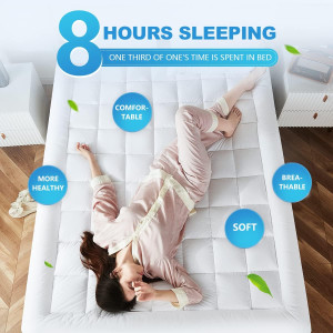 Queen Mattress Pad Cover Cooling Mattress Topper P...