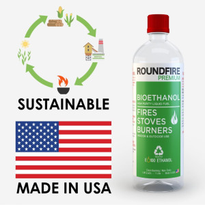 Roundfire Premium Ethanol Fuel - 3 x 1 Liter - For...