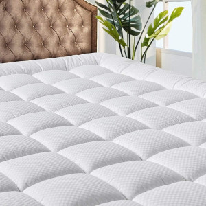 Bedding Quilted Fitted King Mattress Pad Cooling B...