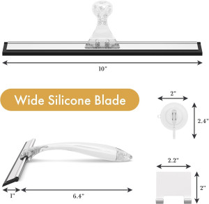 AmazerBath Shower Squeegee for Glass Doors, All-Pu...