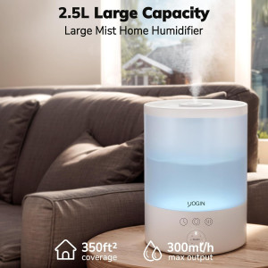 Humidifiers for Bedroom Large room,Top fill 2.5L U...