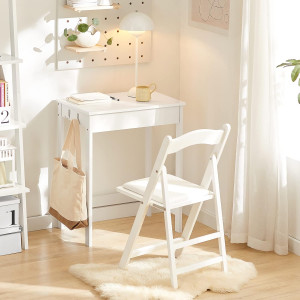 Haotian White Small Desk with Drawers Toddler Mini...