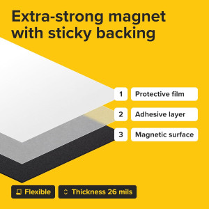 Magnetic Sheets with Adhesive Backing - 5 PCs Each...