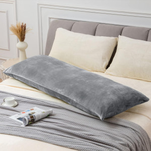 BEDELITE Body Pillow Cover with Zipper Closure, Su...