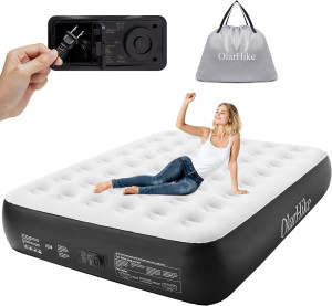 OlarHike Queen Air Mattress with Built in Pump,Dur...