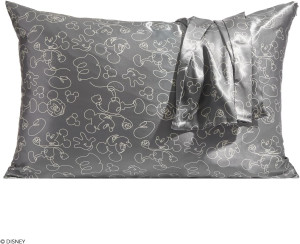 Kitsch Disney Mickey Mouse Satin Pillowcase with Z...