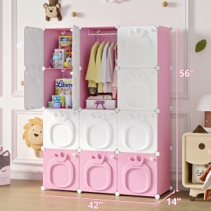 MAGINELS Kids Wardrobe Closet,Baby Girl Closet Cab...