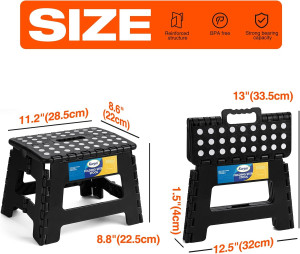 Korpai 8.8" Folding Step Stool for Adults,Kids,Non...