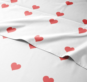 Kids Red Hearts Queen 4 Piece Sheet Set - Boys, Gi...