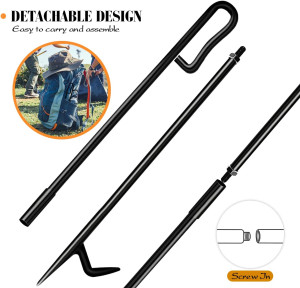 Fire Poker for Fire Pit, 34 Inch Long Fireplace Po...