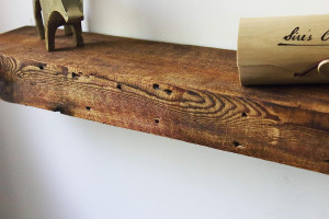 Modern Timber Craft Reclaimed Wood Wall Shelf | Ea...