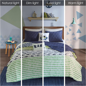 Reversible Cotton Quilt Set - Vibrant Fun, Playful...