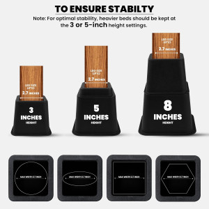 Utopia Bedding Adjustable Bed Furniture Risers - E...