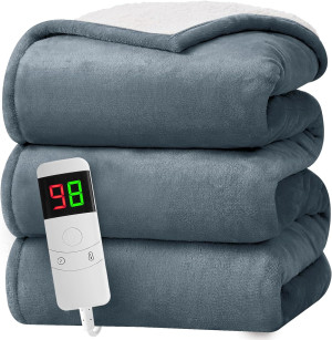 greenoak Electric Heated Blanket, 62” X 84” Heatin...
