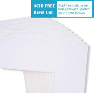 Egofine 8x10 White Picture Mats Pack of 14, Frame...