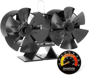 Dual Motor Wood Burning Stove Fan - Non Electric T...