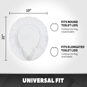 Shaggy Chenille Bathroom Toilet Lid Cover, Ultra S...